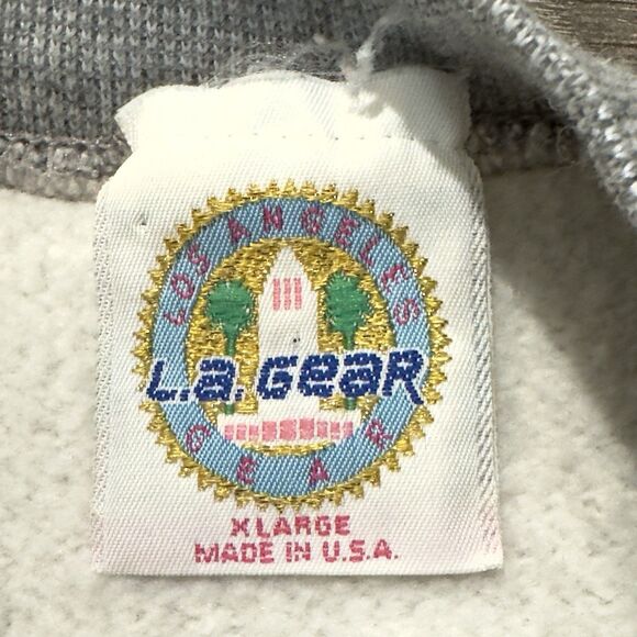 Vintage LA Gear Sweatshirt XL Grey Crewneck 80s 90s Retro Los Angeles USA Made - Picture 3 of 9